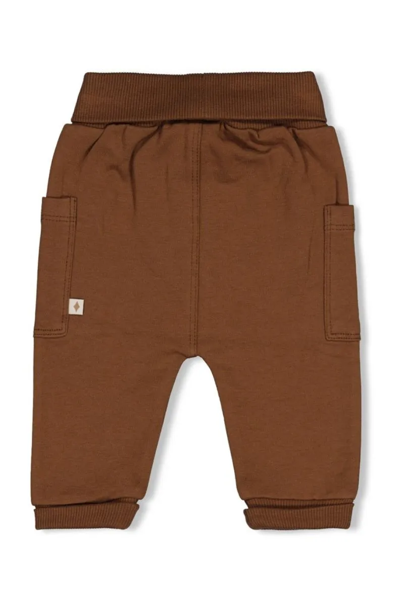Feetje Broek Tiny Timber Tales Bruin, babybroekje